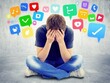 © alphaspirit - Stressed teenager suffering from social media addiction and cyberbullying