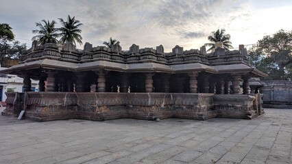 Wall Mural - Ancient stone temple with intricate carvings