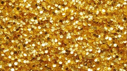 Sticker - Sparkling gold glitter background with shimmering texture, festive vibe.