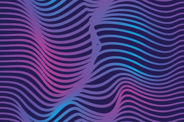 Seamless abstract pattern with wavy lined shapes	
