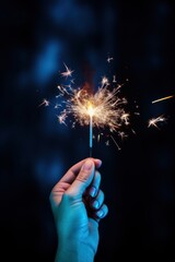 sparkler finger hand fireworks.