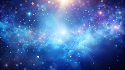 Wall Mural - Celestial Misty Blue Background with Purple Light Leaks and Scratches. Perfect for: starry night events, cosmic shows, mystery parties