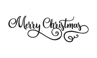 Fototapete - Merry Christmas. Flourishing and ornamental calligraphy. Handwritten lettering. Vector holiday illustration element. Merry Christmas script calligraphy.