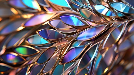 Poster - Peacock Feathers with Iridescent Colors