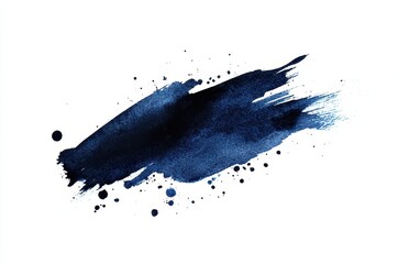 Aufkleber - Deep Blue Watercolor Splash on White Background