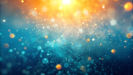 Sea Blue Background with Orange Light Leaks and Dust. Perfect for: beach parties, summer events, tropical festivals