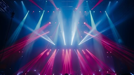 Poster - Colorful Stage Lights at a Concert Performance