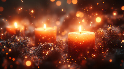 Poster - A close-up of sparkler sparks illuminating a cozy New Year setting, with soft light and warm festive colors,