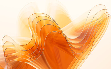 Poster - Gold abstract glass background, 3d rendering.
