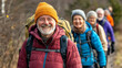 © Natalia Klenova - Happy Group of Senior Hikers Enjoying the Outdoors