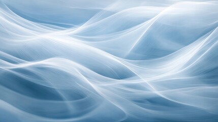 Sticker - Dynamic light creates smooth abstract ripple flows, illustrating the energy of wave patterns. This image captures fluid motion with ample copy space for design elements.