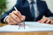 © SimpleDesignStudio - Professional Businessman Signing Document in Office Setting, Perfect for Corporate Marketing and Business Presentations