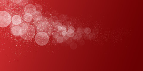 Wall Mural - abstract christmas light background with red glitter and bokeh