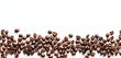© Asif - Coffee beans against a white background with copy space, top view