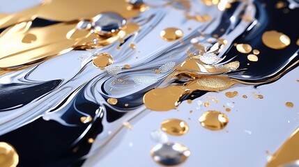 Poster - Abstract Art with Metallic Accents