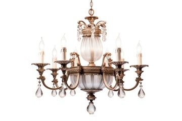 Wall Mural - chandelier lamp white background architecture.
