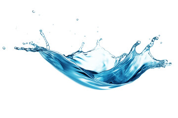 Wall Mural - blue water splash isolated on white background. Water splash. PNG transparent.