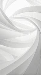 Poster - An abstract composition of flowing white curves creating a serene and modern aesthetic.