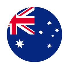 Wall Mural - Round Australia flag icon