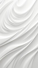 Poster - abstract white textured waves creating a smooth, modern backdrop.