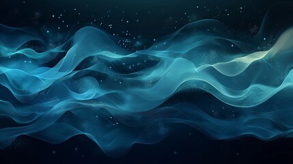 Poster - Abstract attractive technological background with the movement of a flowing wave of data transfer in stylish high-tech colors. Concept of digital data flow