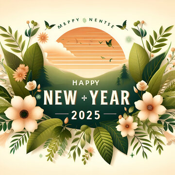 Happy New Year 2025 Background Image Design 