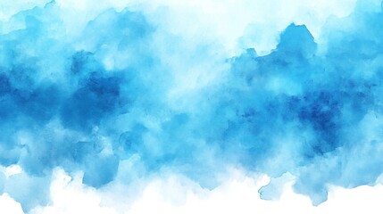 Wall Mural - beautiful blue watercolor background with soft texture and gradient.