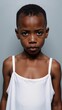 © Pixel Matrix - A poignant portrait showcases a struggling BlackAfrican-American youth dealing with depression and anxiety on a silver background