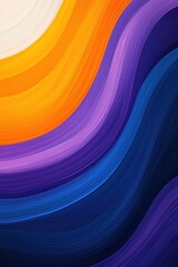 Poster - A vibrant and dynamic abstract artwork featuring flowing waves in bold hues, blending seamlessly from orange to purple, evoking emotion and energy.