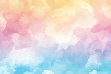 Poster - a soft watercolor background with delicate pastel hues blending seamlessly from pink to blue, perfec
