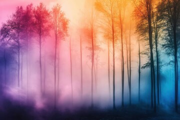 Fototapete - Colorful gradient visual background with a hazy effect