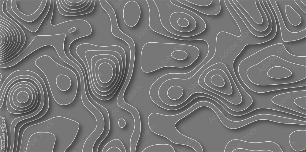 paper cut 3d render topography abstract, beautiful gray Background ...