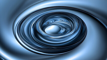 Poster - Background of a gray liquid surface swirling in the center.