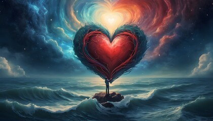 Poster - heart in the sky