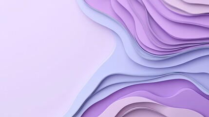Poster - abstract paper layers in soft pastel colors, perfect for creative designs or backgrounds.