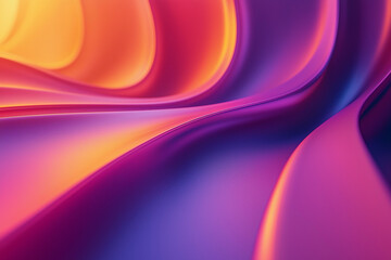 Poster - Colorful abstract waves flowing smoothly in a vibrant design