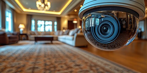 Poster - A smart home system allowing for remote monitoring, enabling the user to view camera feeds, adjust lighting, and lock doors from anywhere in the world.