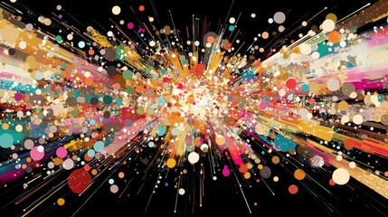 Digital Nova: An Explosion of Information in the Binary Universe.Concept of digital transformation, technological innovation, data explosion, virtual reality, and the future of technology.