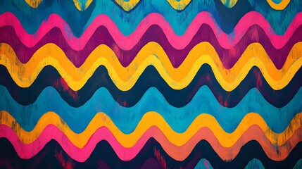 Aufkleber - Abstract background with bold, energetic colors and zig-zag patterns, radiating a fun and humorous tone, 4k resolution