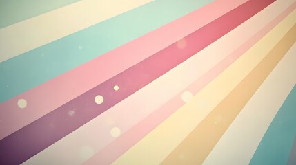 Aufkleber - Friendly abstract background with pastel-colored stripes and dots, adding a gentle and welcoming atmosphere, 4k resolution