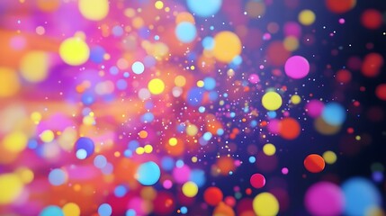 Aufkleber - Abstract background filled with playful polka dots and lines in a mix of bright colors, creating an energetic and fun vibe, 4k resolution