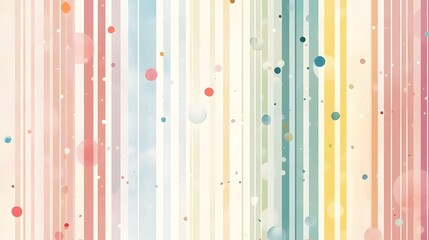 Aufkleber - Friendly abstract background with pastel-colored stripes and dots, adding a gentle and welcoming atmosphere, 4k resolution
