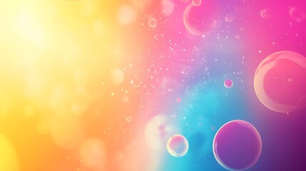 Aufkleber - Energetic abstract background with bright, bubbly shapes and contrasting colors, giving a lively and fun feel, 4k resolution