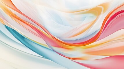 Aufkleber - Abstract design with pastel stripes and playful curves, providing a soft and friendly atmosphere, 4k resolution