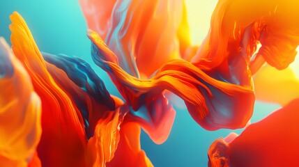 Aufkleber - Abstract background with bold, colorful shapes in a dynamic arrangement, exuding a funny and lively vibe, 4k resolution