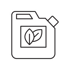 Poster - Biofuel canister icon simple black line style.