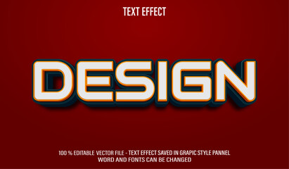 Poster - Design Typography 3d editable text effect style
