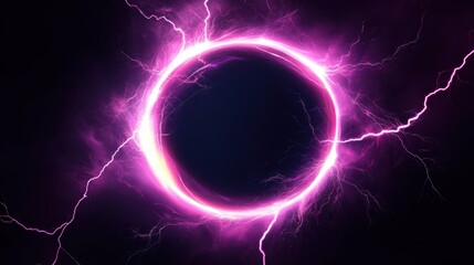 Poster - Vibrant Purple Electric Circle Abstract Background