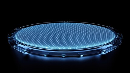 Poster - Modern Circular Platform with Blue LED Lights