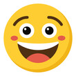© Avijit - Smiling face with smiling eyes emoji vector art illustration icon logo